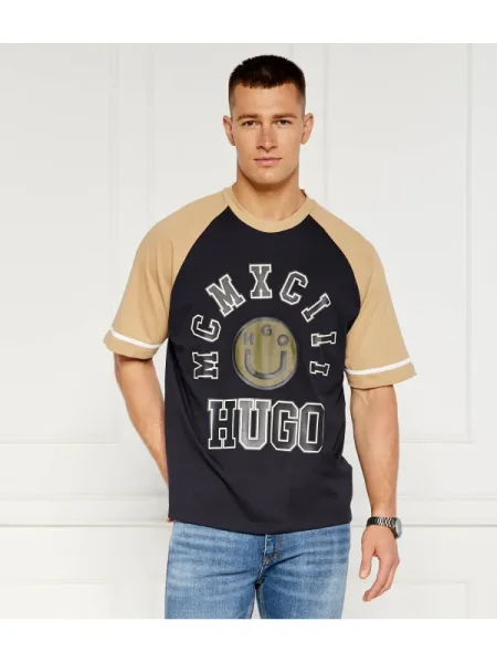 Hugo Blue Tricou Nacamos | Relaxed fit albastru