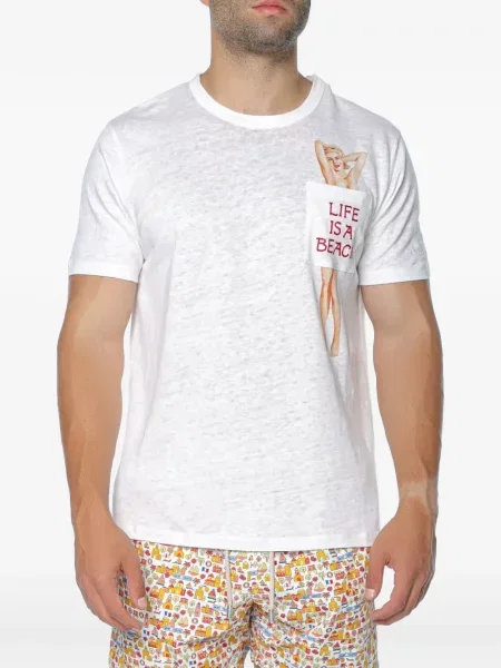 Tricou Mc2 Saint Barth cu imagine alb