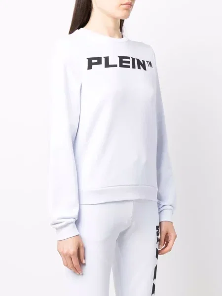 Mikina Philipp Plein s potiskem bílá