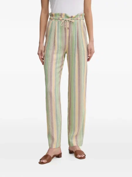 Șnur de strângere pantaloni La Petite Française cu dungi verde