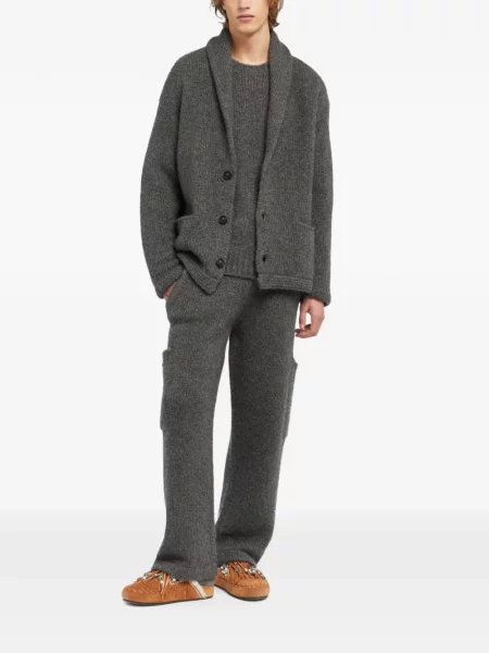 Pantaloni cargo Alanui tricotate gri