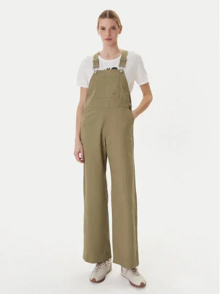 Roxy Salopetă Trail Blazer Wide Leg verde