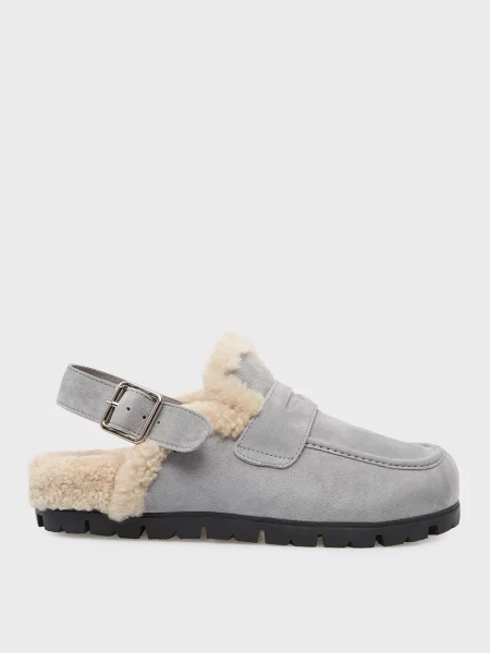 Замшевые сабо Prpy серые