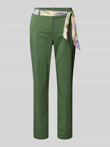 Chinosy o kroju slim fit z dodatkiem Christian Berg Woman