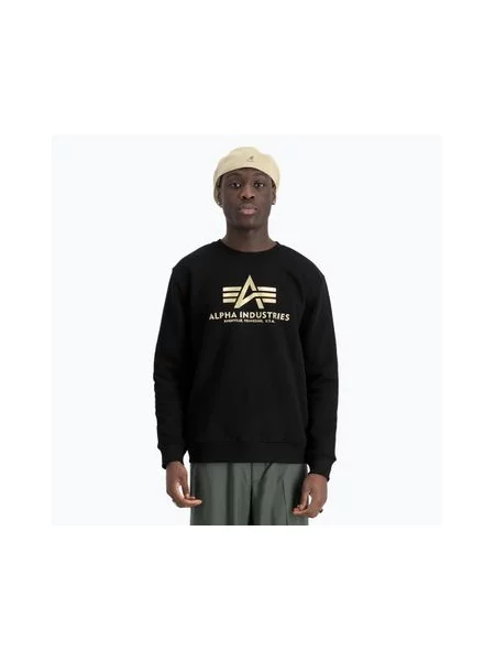 Кофта Alpha Industries Basic Carbon black/gold чорний