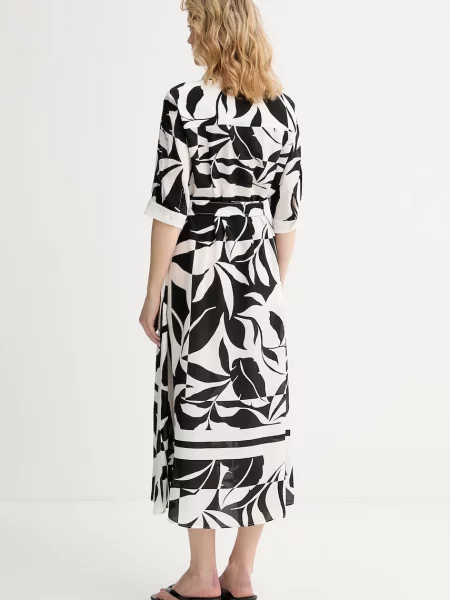 Selyem ruha Max Mara Beachwear fehér