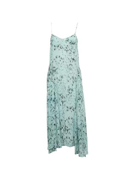 Rochie midi Allsaints cu imagine cu imprimeu abstract albastru