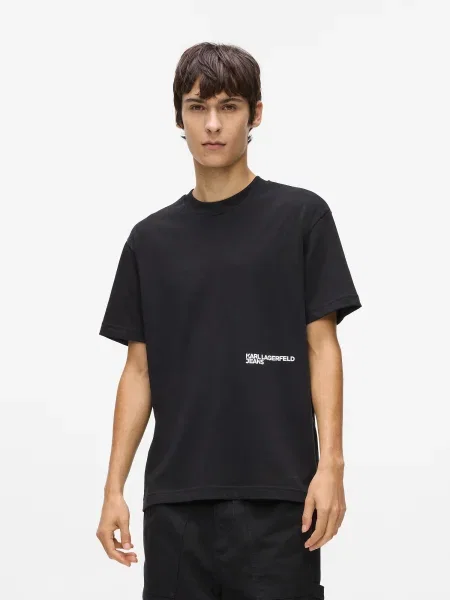 KARL LAGERFELD JEANS Tricou albastru deschis / negru alb