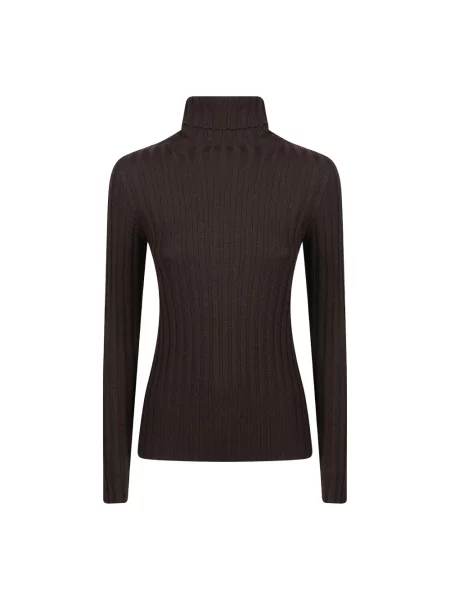 Sweter z golfem Drumohr brązowy