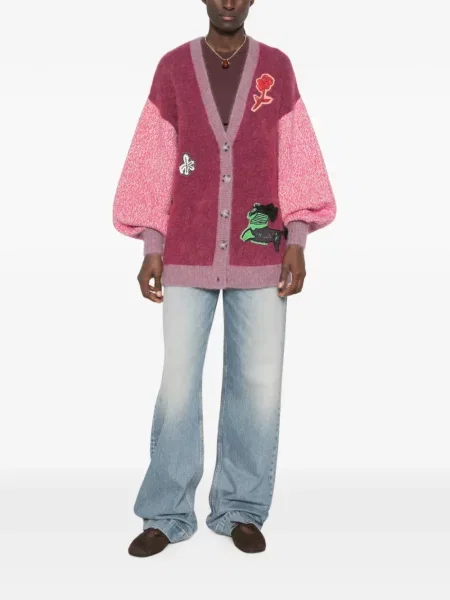 Cardigan Alemais cu aplicații violet