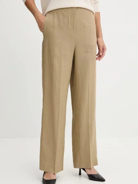 Tommy Hilfiger Λινό παντελόνι πράσινο