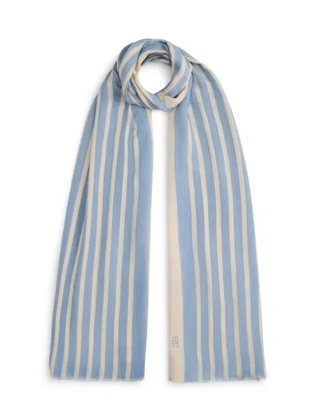 TOMMY HILFIGER Šal / dimno modra bež