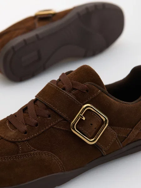 Кожаные кроссовки Reserved коричневые