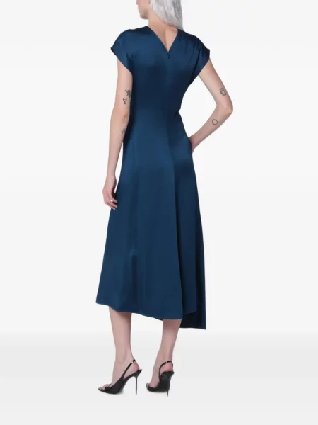 Rochie midi Victoria Beckham albastru