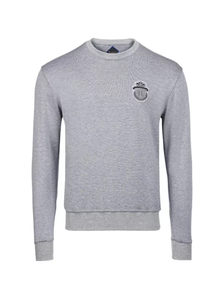 Hanorac Billionaire cu decolteu rotund gri