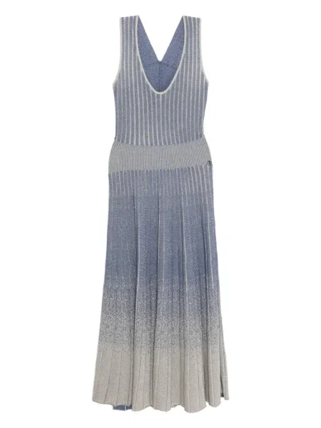 Rochie Saiid Kobeisy tricotate de costum albastru