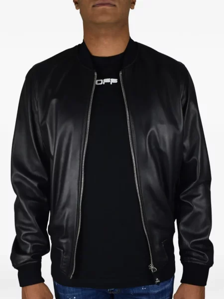 Geanta de piele Philipp Plein negru
