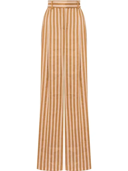 Pantaloni Alberta Ferretti cu dungi maro