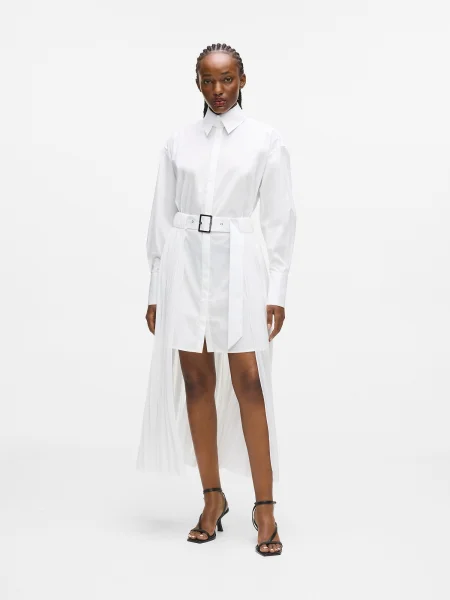 Karl Lagerfeld rochie mini oversize alb