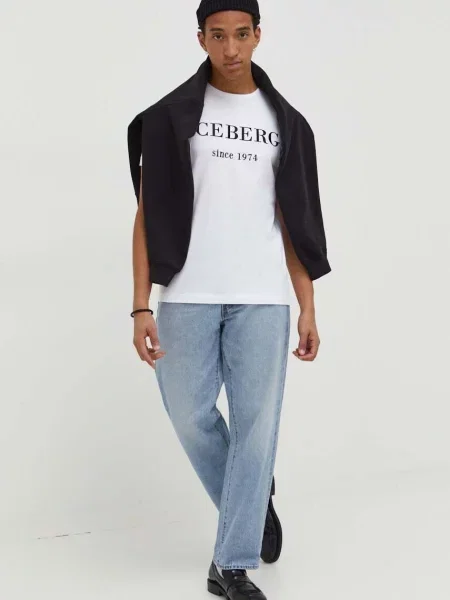 Iceberg t-shirt z nadrukiem biały