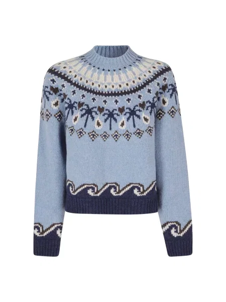 Sweter Alanui wełniany niebieski