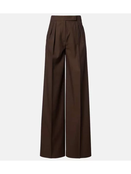 Pantaloni Max Mara de lână maro