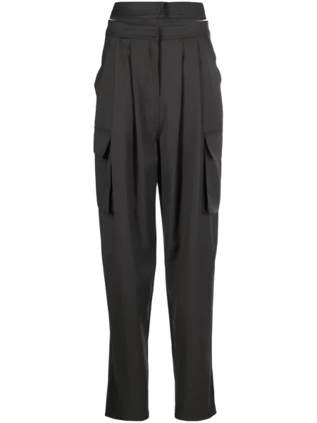 Pantaloni Andreadamo plisate gri