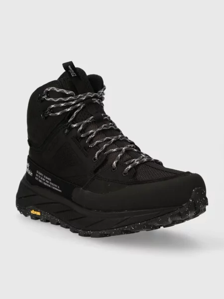 Jack Wolfskin pánske trekové topánky Terraquest Texapore Mid black čierna