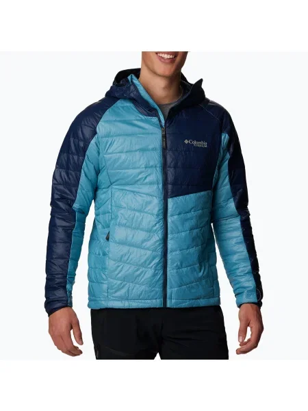Olcsóbban. Férfi Columbia Platinum Peak kapucnis pehelypaplan dzseki shasta/collegiate navy. Méret: S kék