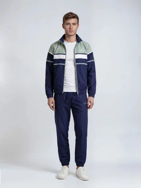 Sergio Tacchini Tepláková souprava Scorpione modrá / zelená bílá