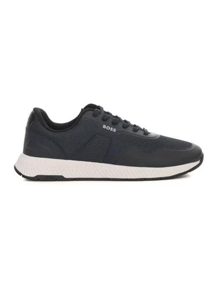 Sneakersy Boss płócienne niebieskie