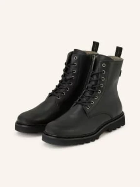Allsaints Sznurowane Buty Skiff schwarz czarne