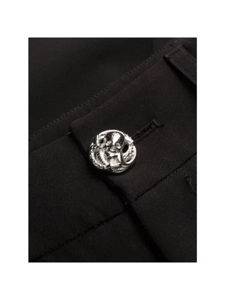 Spodnie Philipp Plein z wysoką talią czarne