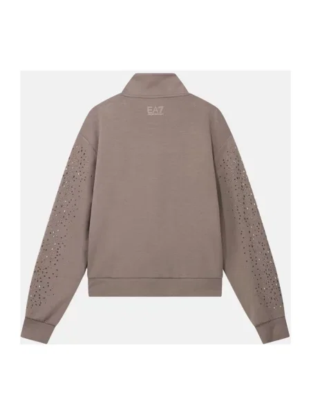 Bluza rozpinana Emporio Armani Ea7 brązowa