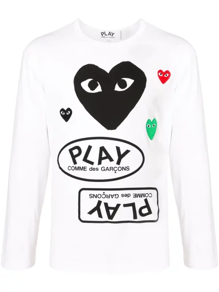 Tricou Comme Des Garcons Play alb