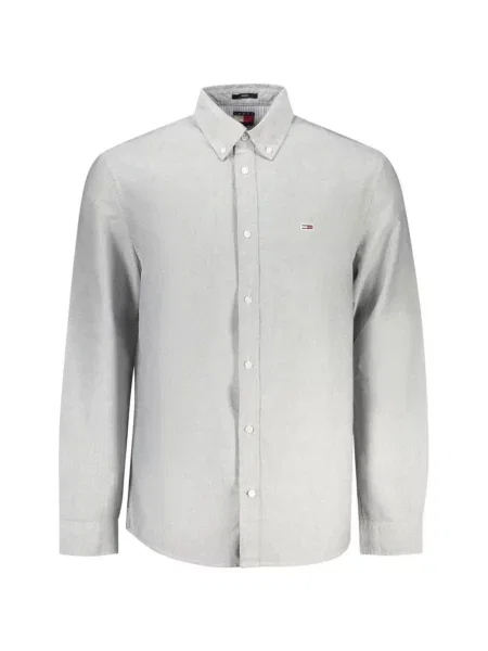 Cămașă Tommy Hilfiger cu broderie gri