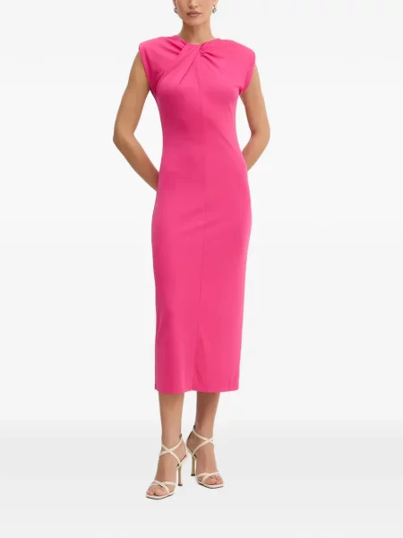 Rochie midi Fracomina fără mâneci roz