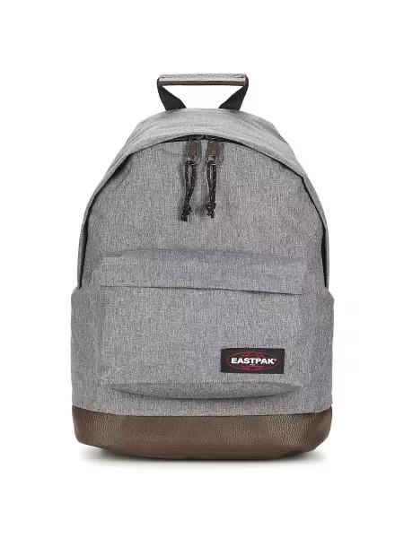 EASTPAK Ruksak Wyoming smeđa / siva melange / crna bijela