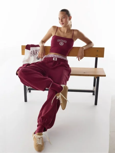 Penti Sportovní kalhoty Jogginghose burgundská červeň
