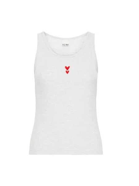 Top Ichi w kolorze melanż szary