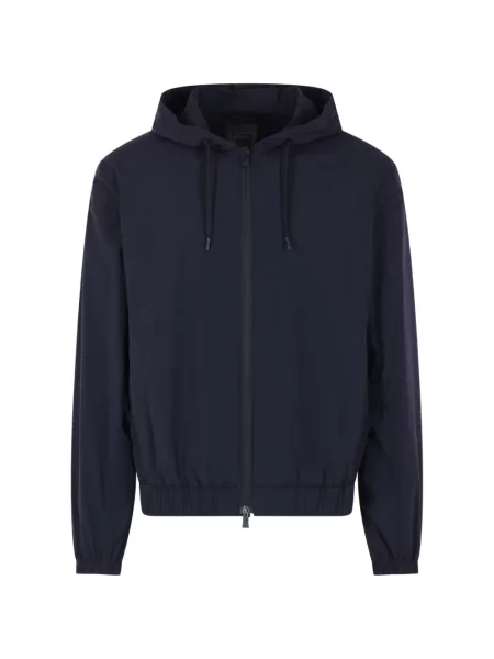 Palton Herno cu glugă albastru