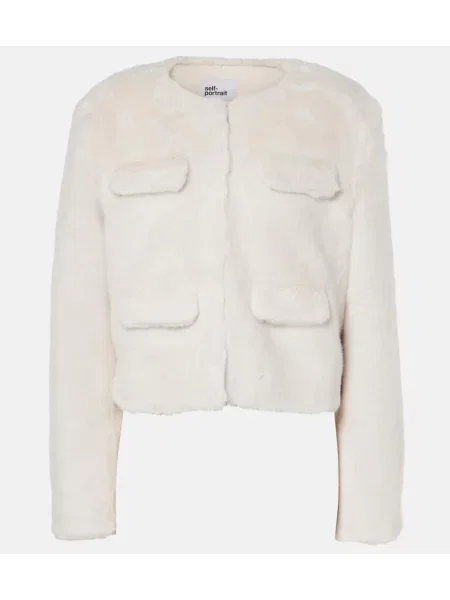 Geacă Self-portrait alb