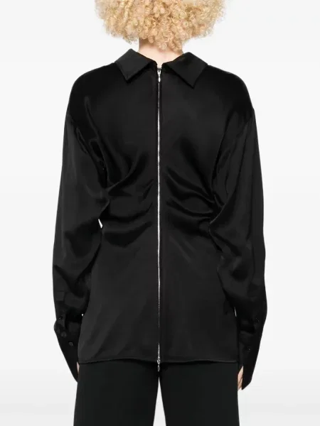 Bluza Toteme s draperijom crna