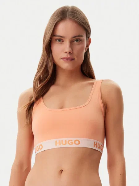 HUGO Sportinė liemenėlė Sporty Logo oranžinė