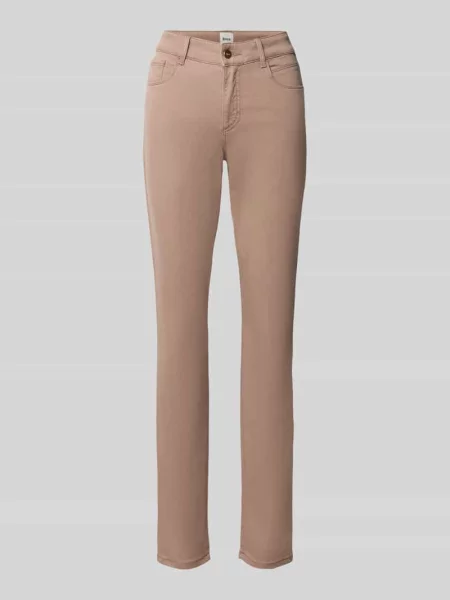 Krój slim fit Wąskie spodnie z mieszanka lyocellu bawełny i lnu z domieszką mieszanka modalu bawełny i elastanu model SHAKIRA' Brax
