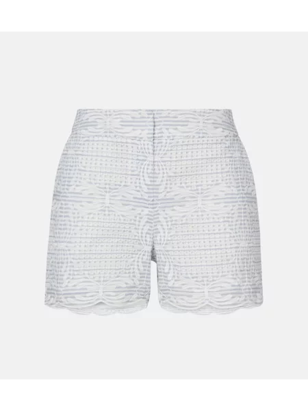 Pantaloni scurți Veronica Beard cu talie înaltă albastru