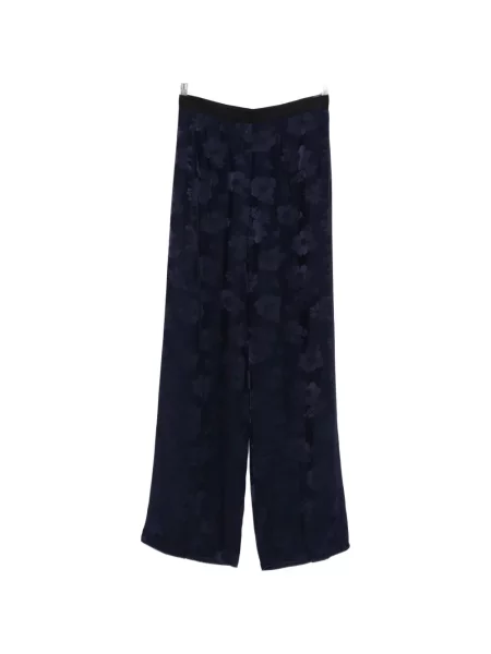 Pantaloni Forte_forte cu model floral albastru