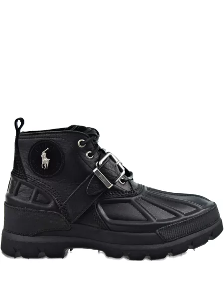 Кожени чехли Polo Ralph Lauren с връзки бродирани жълто