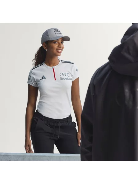 POLO TRIČKO S KRÁTKÝM RUKÁVEM AUDI REVOLUT F1 TEAM ENGINEERS & MARKETING černé