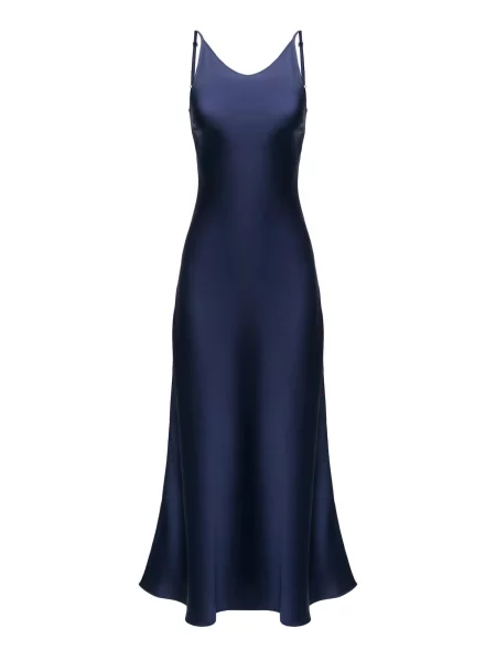 Serena Silueta Šaty Midi satin slip dress Majestic' námornícka modrá